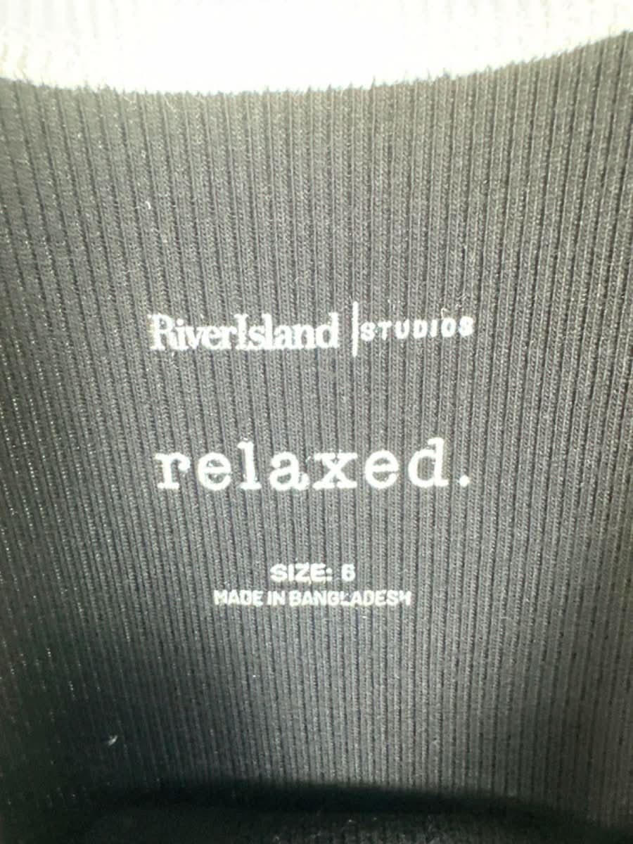 River Island Black and Ivory Tank Maxi Dress UK 6 - Reliked