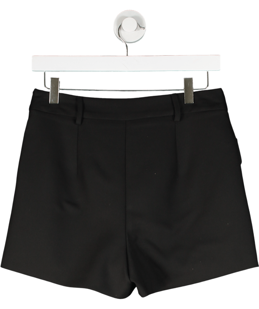 River Island Black Asymmetric Wrap Pocket Front Skort UK 8 - Reliked