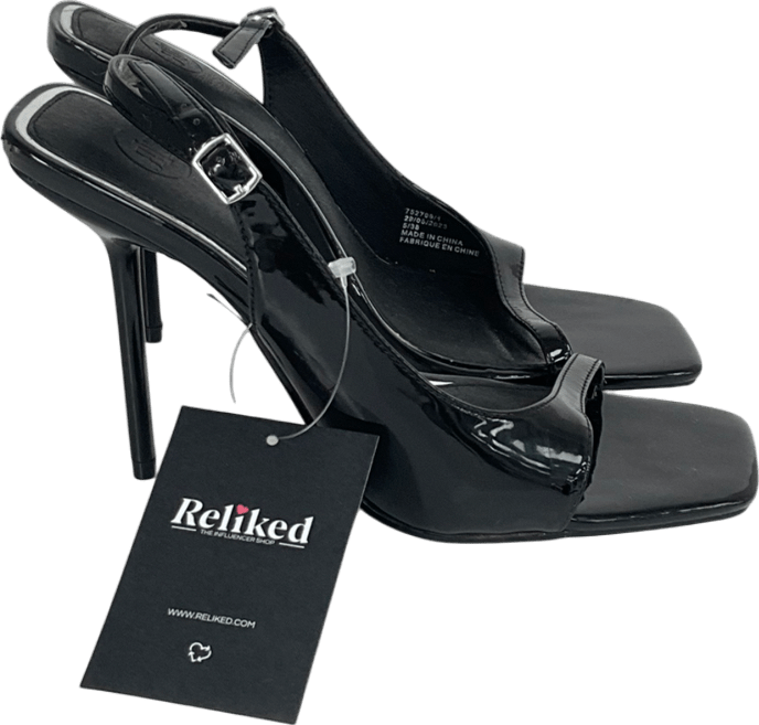 River Island Black High Heel With Asymmetric Detail UK 5 EU 38 👠 - Reliked