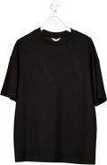 River Island Black Premium Short Sleeve Boxy T-shirt UK M - Reliked
