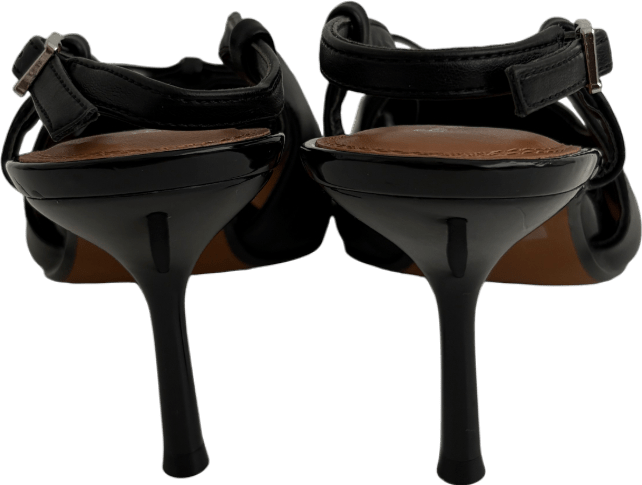 River Island Black Slingback Pointed Kitten Heels UK 6 EU 39 👠 - Reliked