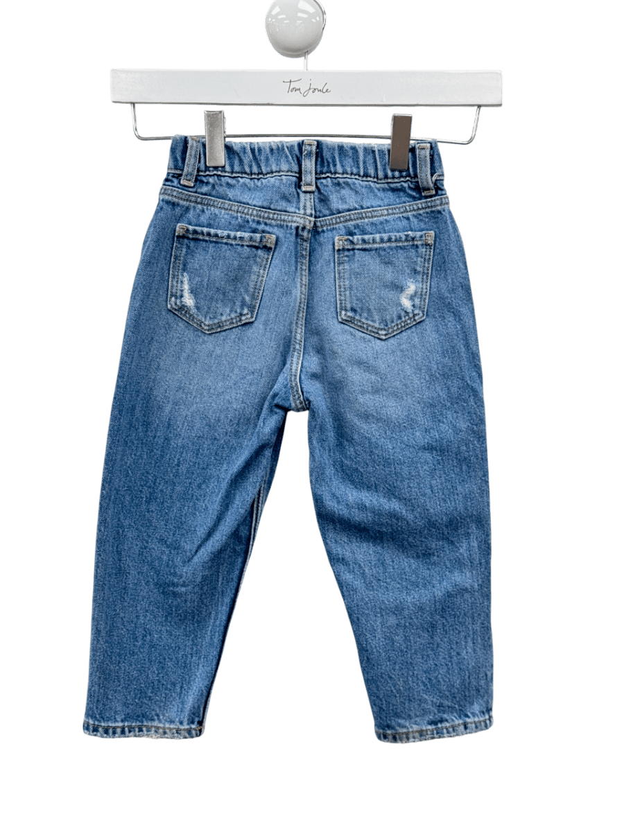 River Island Blue Distessed Denim Jeans 2 Years - Reliked