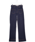 River Island Blue Indigo High Rise Relaxed Flared Leg Jeans UK 6 - Reliked
