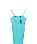 River Island Blue Satin Mini Slip Dress UK 6 - Reliked