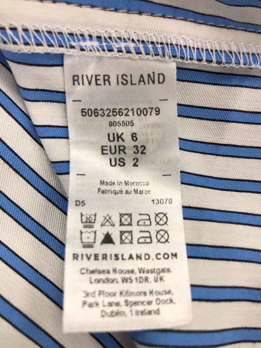 River Island Blue Striped Shirt UK 6 - Reliked