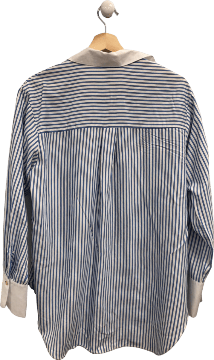 River Island Blue Striped Shirt UK 6 - Reliked