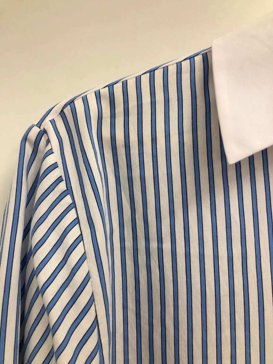 River Island Blue Striped Shirt UK 6 - Reliked