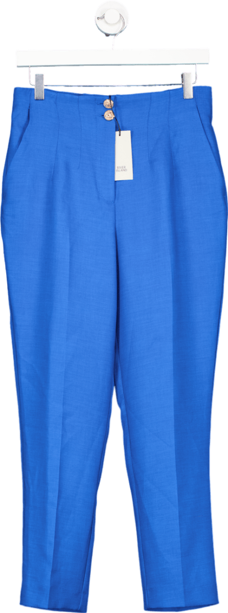River Island Blue Tailored Trousers UK 10 - Reliked