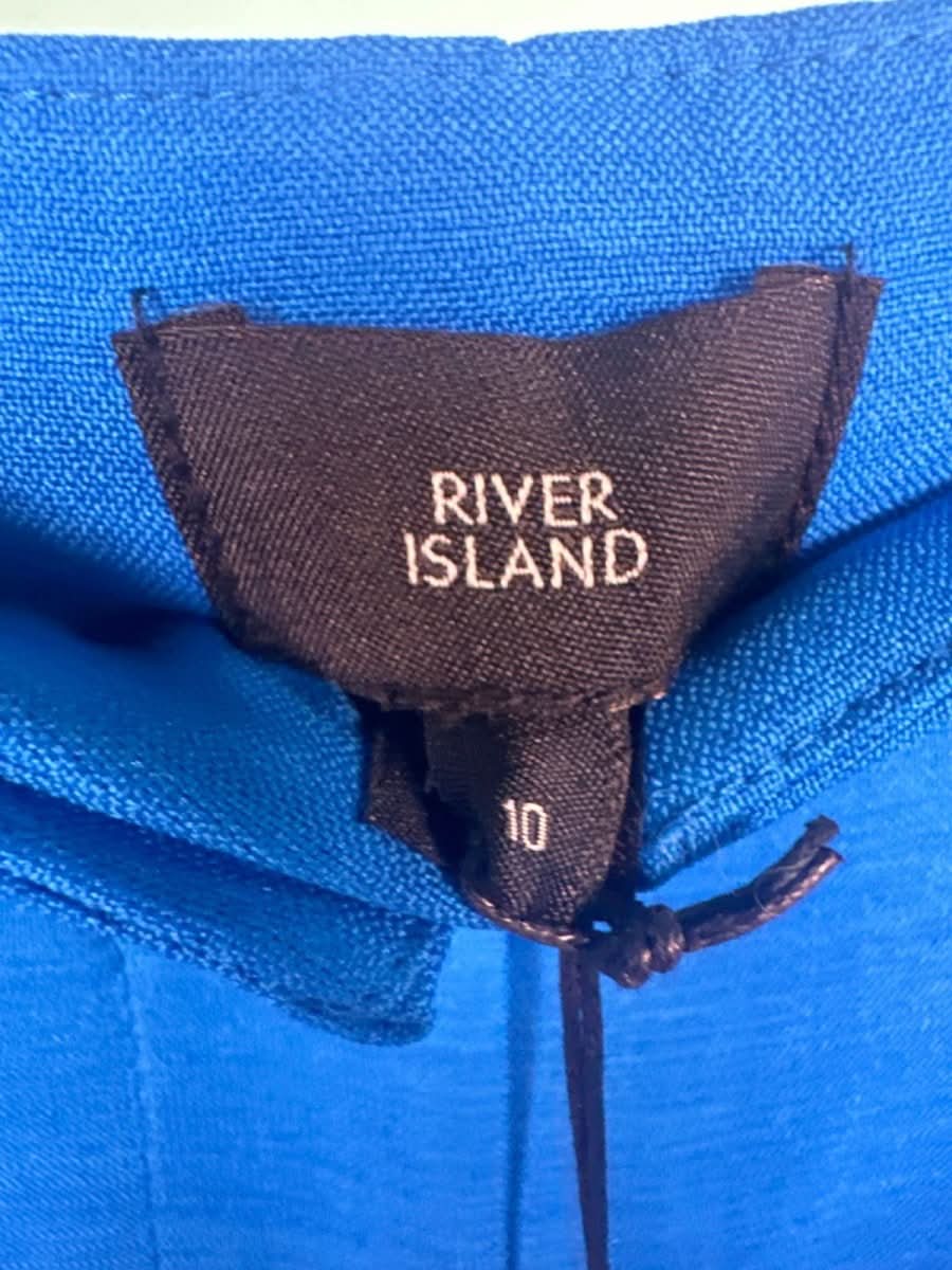 River Island Blue Tailored Trousers UK 10 - Reliked