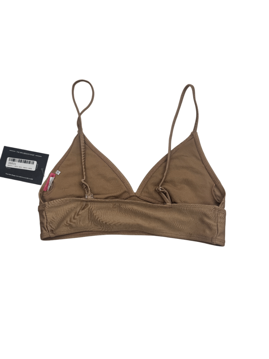 River Island Brown Vintage Bikini Top UK 8 - Reliked
