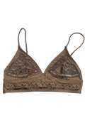 River Island Brown Vintage Bikini Top UK 8 - Reliked
