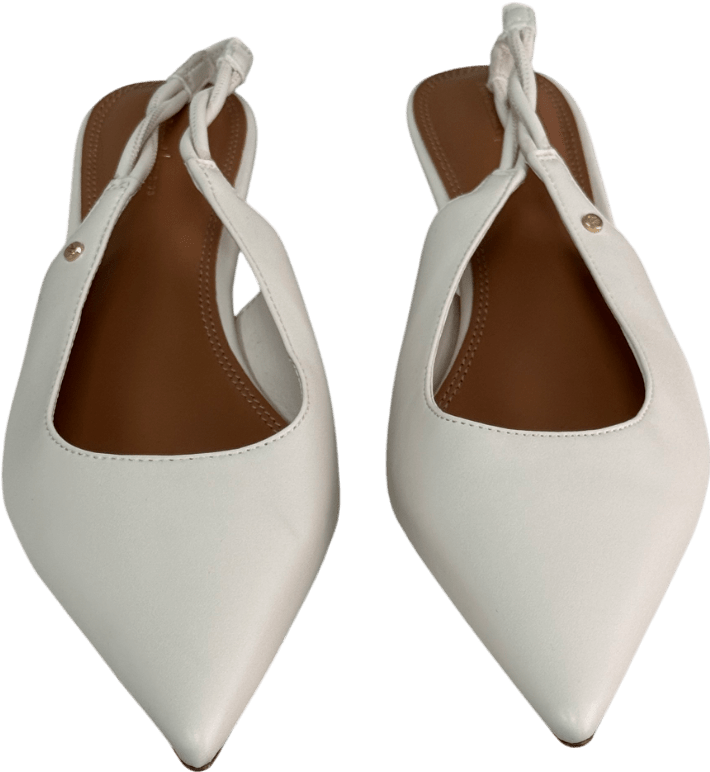 River Island Cream Heeled Sling Back Court Shoes UK 7 EU 40 👠 - Reliked