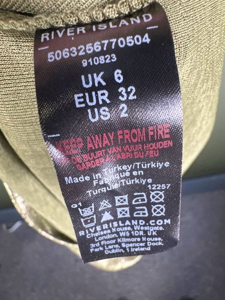 River Island Light Gold Maxi Dress UK 6 - Reliked