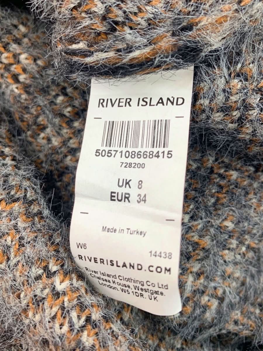 River Island Multicolour Leopard Print Jumper UK 8 - Reliked