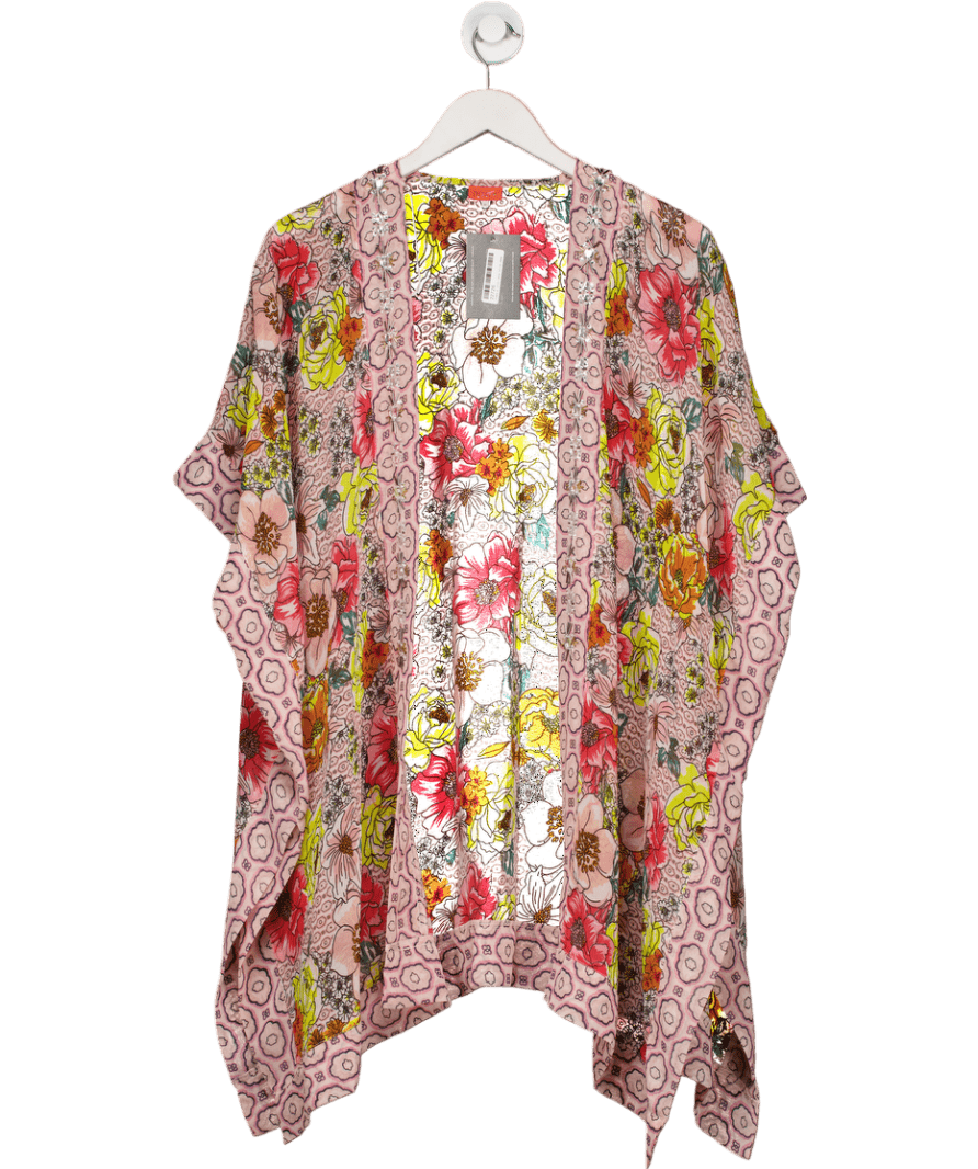 River Island Multicoloured Floral Embellished Kimono Top UK M - Reliked