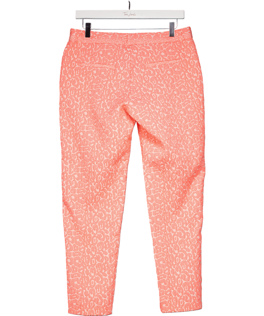 River Island Neon Pink Animal Leopard Print Capri Tapered Trousers UK 12 - Reliked