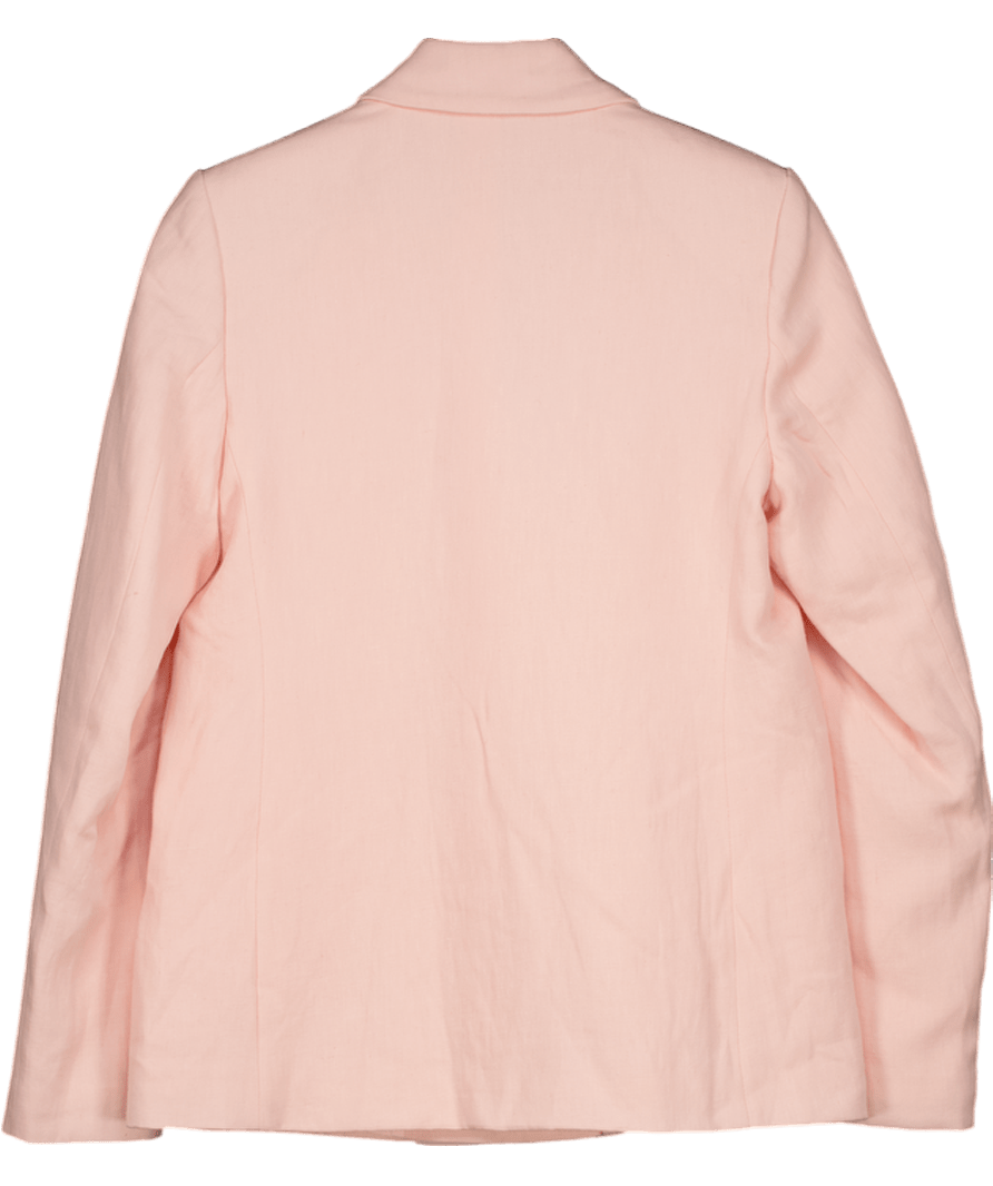 River Island Peachy Pink Linen Blend Blazer UK 10 - Reliked