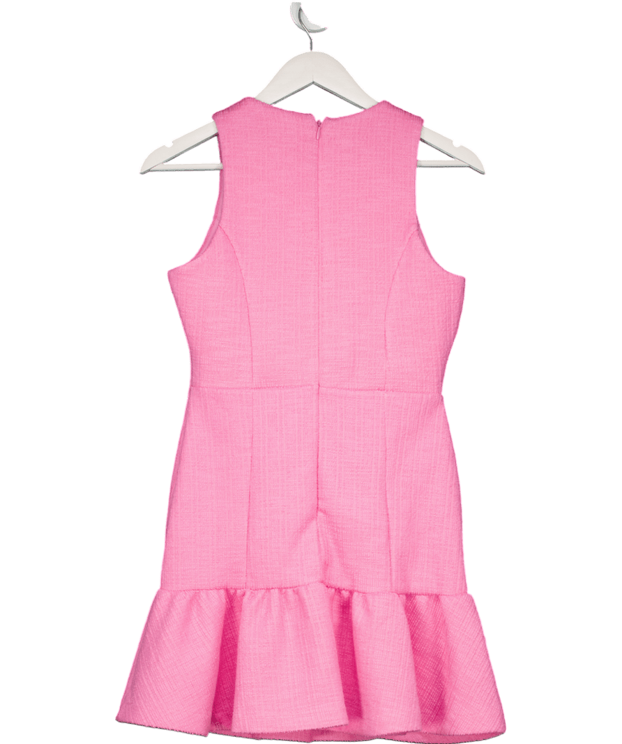 River Island Pink Boucle Mini Dress - Pink UK XS - Reliked