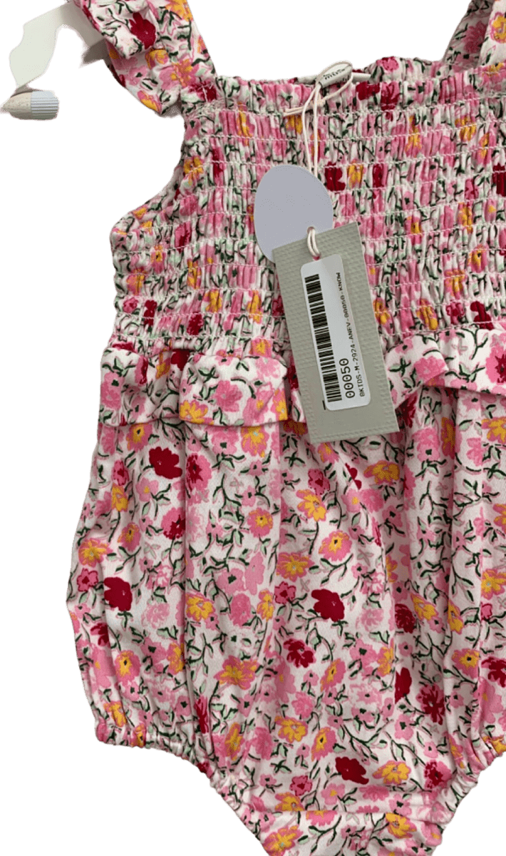 River Island Pink Floral Rustic Retreat Romper 0 - 3 Months - Reliked