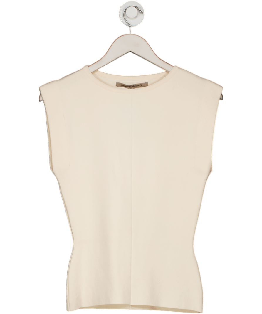 River Island Pink Knit Fitted Sleeveless Top UK S - Reliked