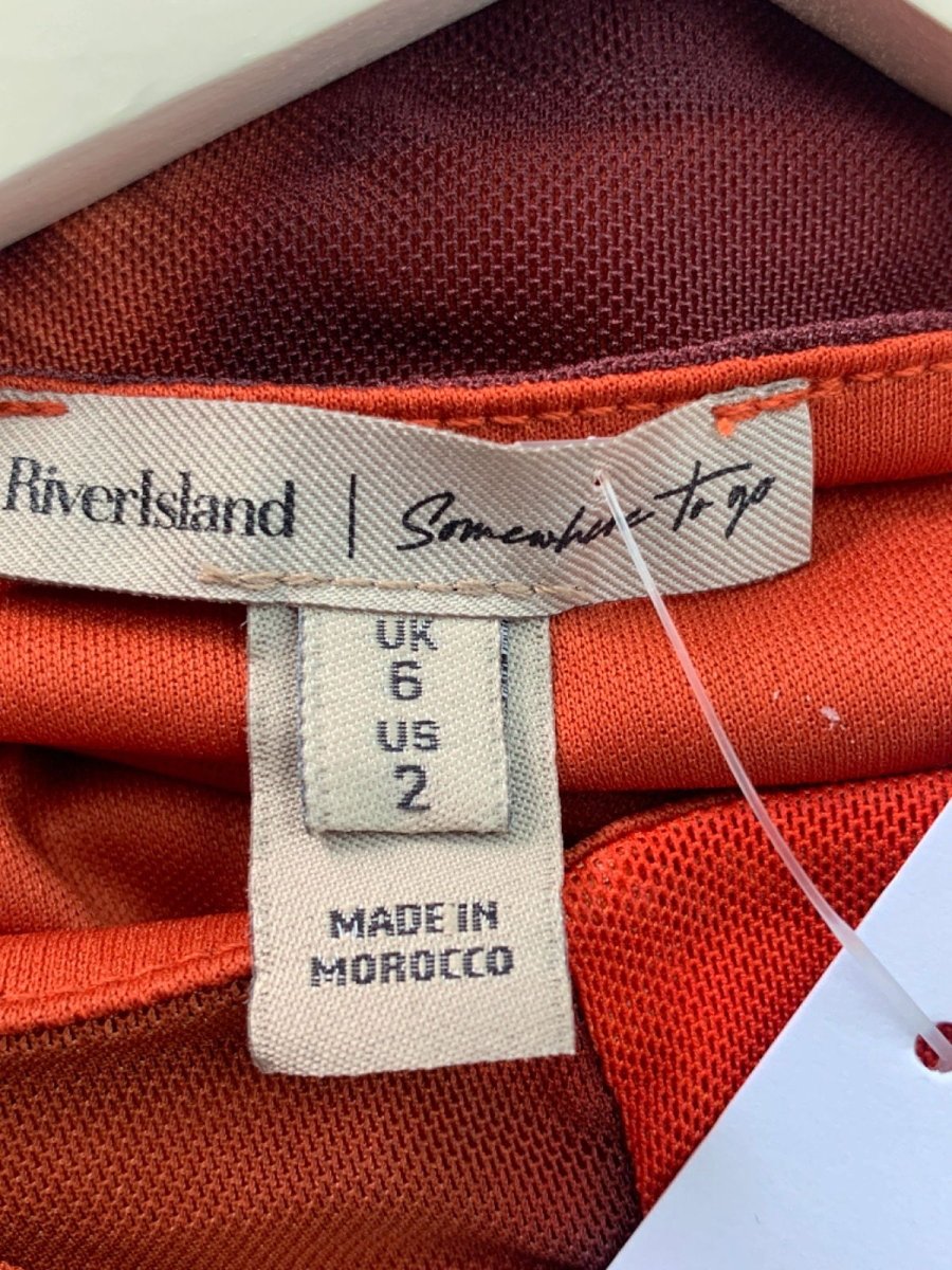 River Island Red Ruched Dress UK 6 - Reliked