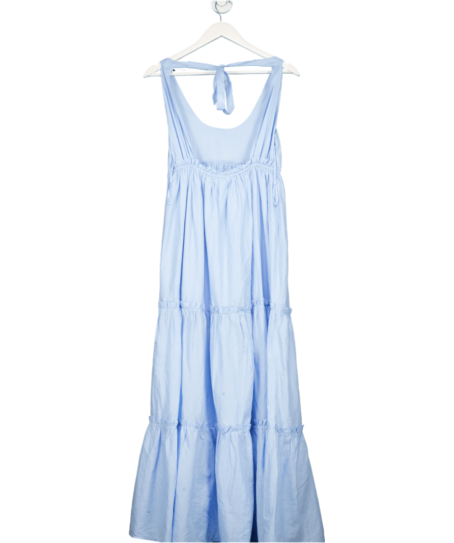 River Island Tiered Maxi Dress In Blue UK 6 - Reliked