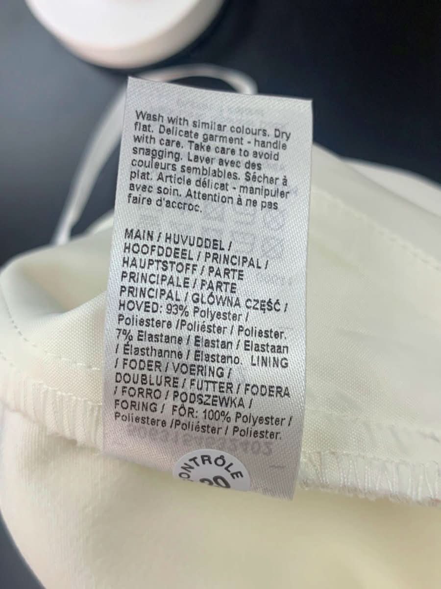 River Island White Scalloped Hem Shorts UK 6 - Reliked