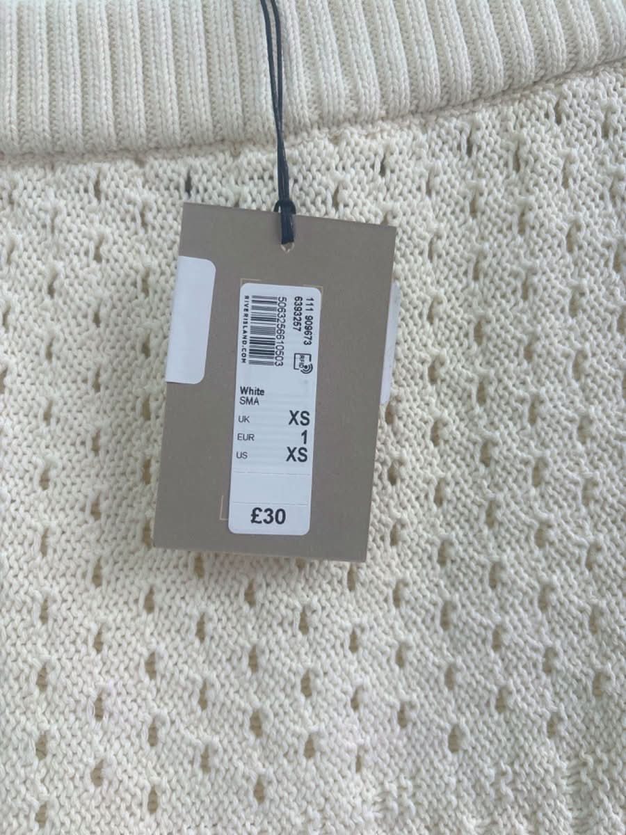 River Island White Summer Skirt XS - Reliked