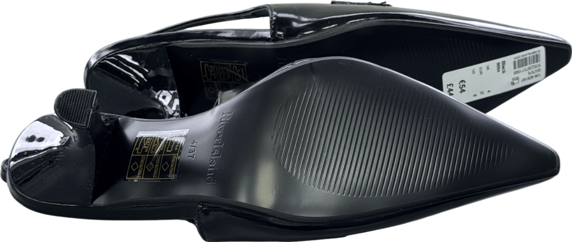 River Island X Olivia Attwood Black Monochrome Slingback Pointed Heels UK 4 EU 37 👠 - Reliked