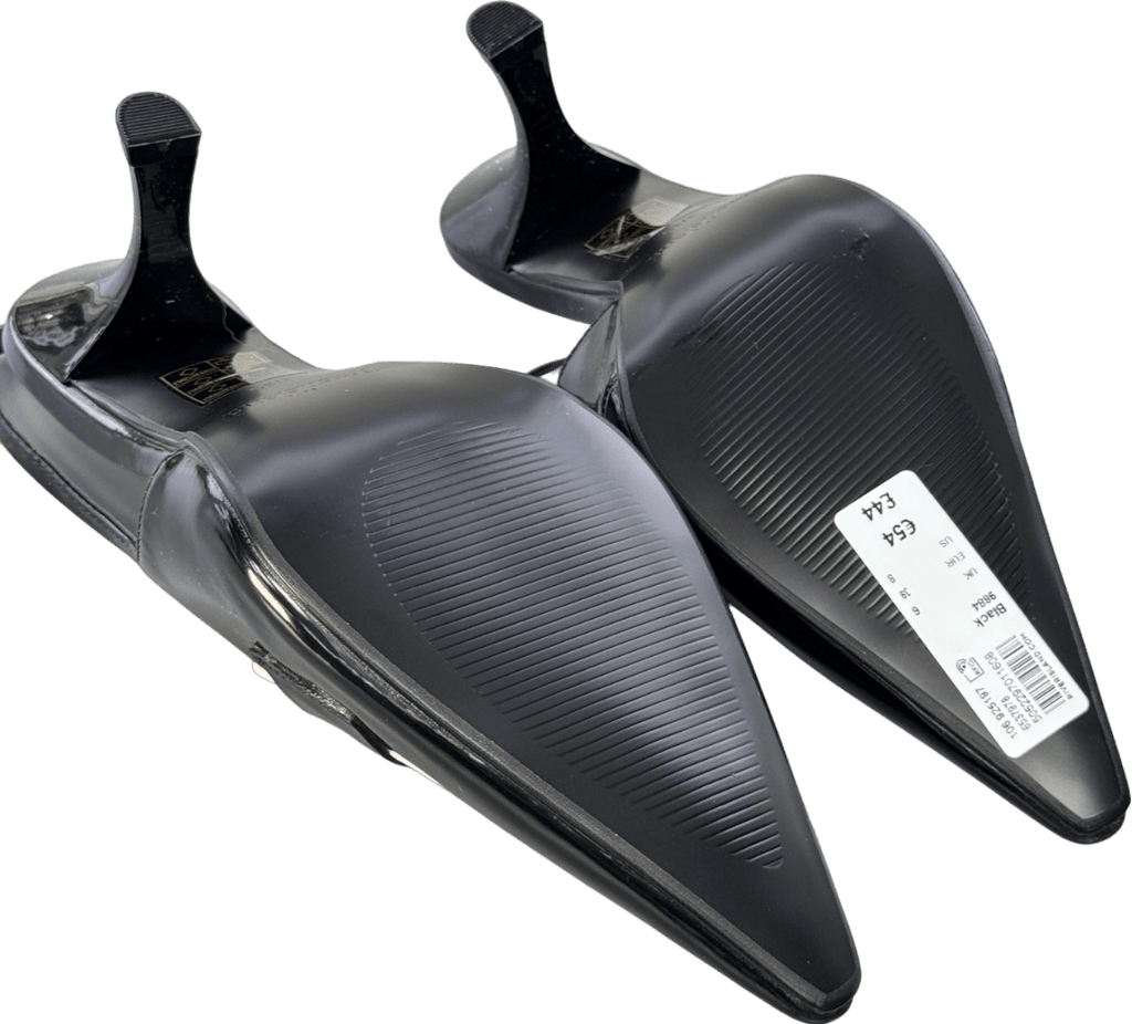 River Island X Olivia Attwood Black Monochrome Slingback Pointed Heels UK 6 EU 39 👠 - Reliked