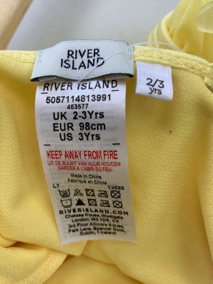 River Island Yellow Swimwear 2/3 Years - Reliked
