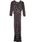 RIXO Black Chelsea Panelled Floral - print Midi - dress In Micro Bunch Floral UK XS - Reliked