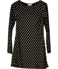 RIXO Black / Gold Ridley Printed Silk Mini dress UK 8 - Reliked