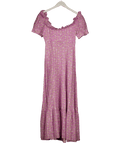 Rixo Purple Sorana Cotton Blend Midi Dress UK 8 - Reliked