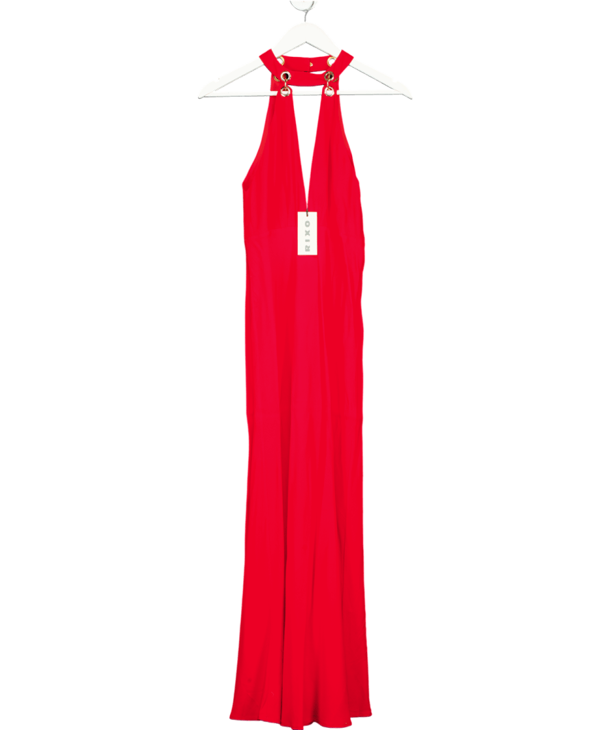 Rixo Red Eleanora Midi Dress UK XXS - Reliked