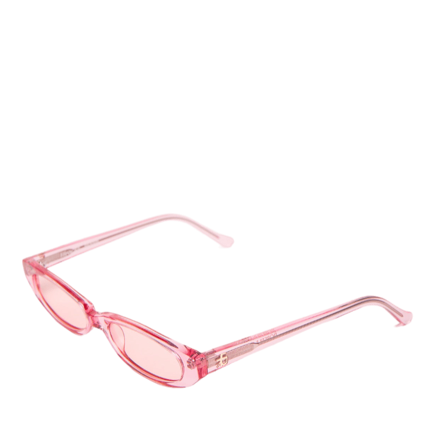 Roberi & Fraud Frances pink acetate Logo arm sunglasses - Reliked