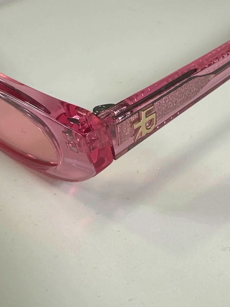 Roberi & Fraud Frances pink acetate Logo arm sunglasses - Reliked