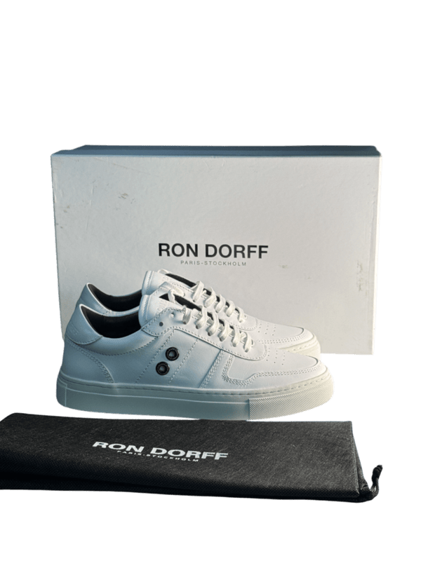 Ron Dorff White Whie Leather Urban Tennis Trainers UK 3 EU 36