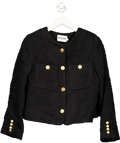 Rosae Black Luxury Italian Tweed Jacket UK 6 - Reliked