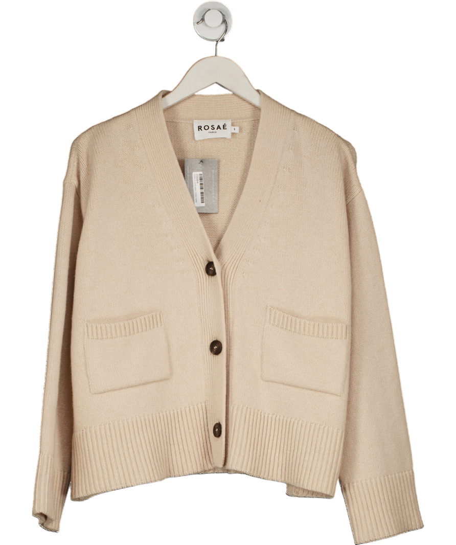 Rosae Paris Beige Cashmere/ Merino Blend Le Niklaus Oversize Cardigan UK XS/S - Reliked