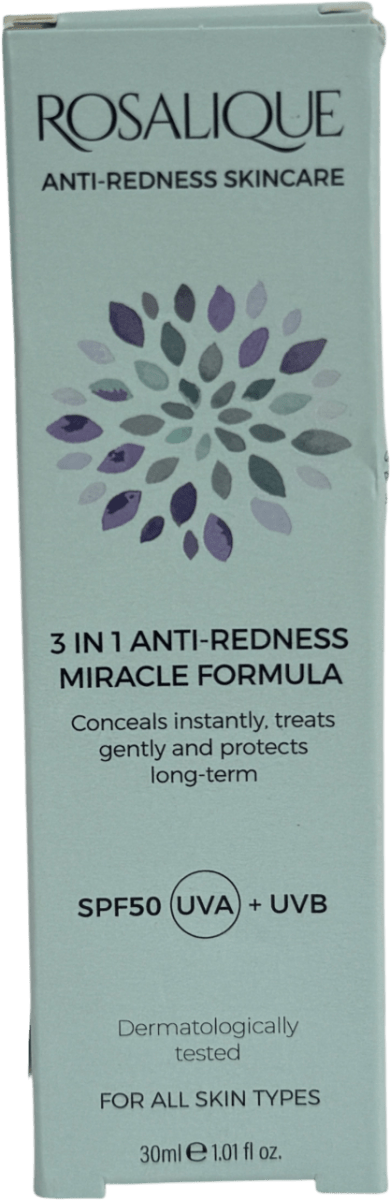 Rosalique 3 In 1 Anti Redness Miracle Formula Spf50 30ml - Reliked