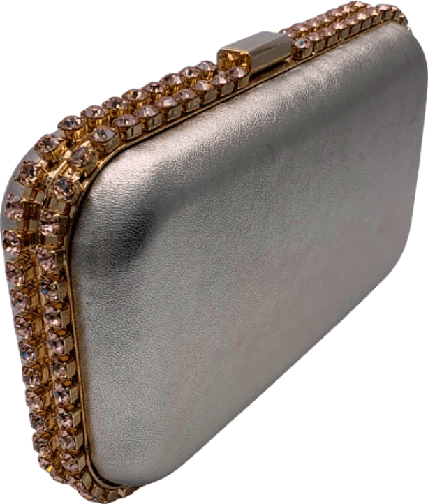 Rosantica Clio crystal - embellished leather clutch bag with shoulder chains - Reliked
