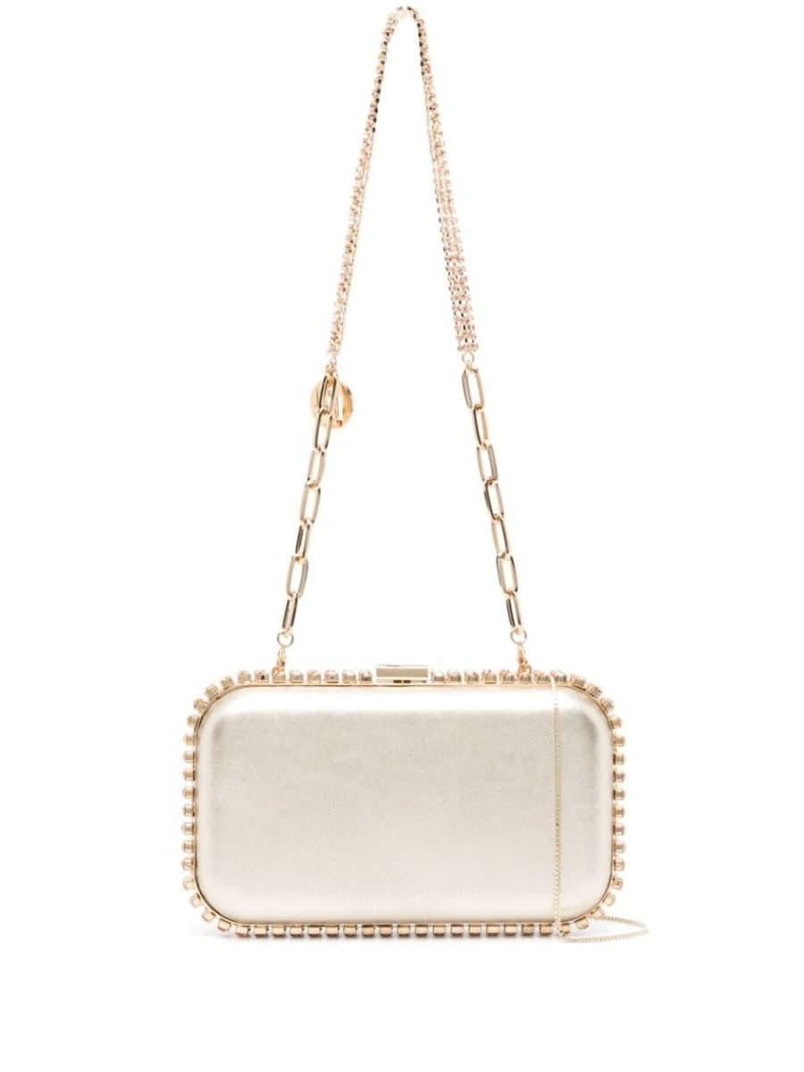 Rosantica Clio crystal - embellished leather clutch bag with shoulder chains - Reliked