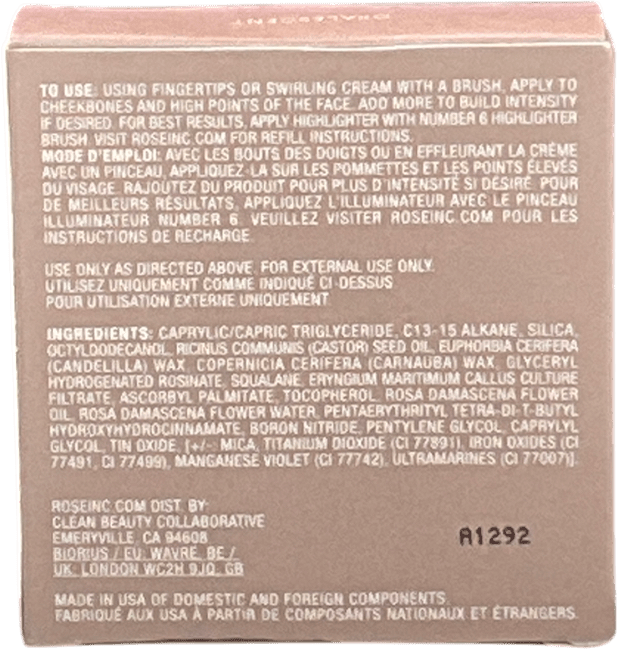 ROSE INC Hydrating Cream Highlighter Opalescent 5g - Reliked