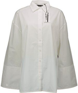 Rotate Birger Christensen White 100% Organic Cotton Poplin Oversized Shirt UK XS