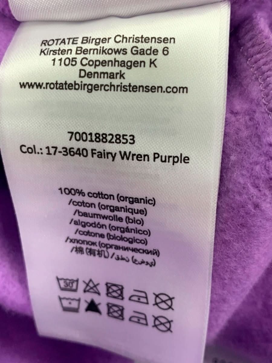 Rotate Fairy Wren Purple Organic Cotton Shorts UK M - Reliked