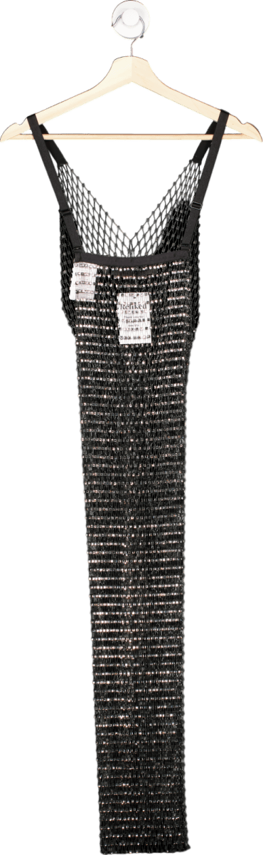 Rotate Grey Crystal - embellished Mesh Dress UK 6 - Reliked
