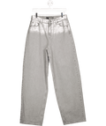 Rotate Grey X H&m Grey/silver Shimmering Wide - leg Jeans W28 - Reliked