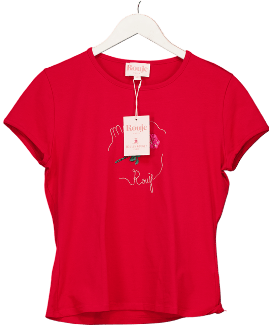Rouje Paris Red Moulin Rouje T-shirt Fr42 UK 14 - Reliked
