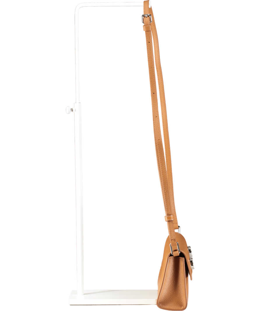 RSVP PARIS Brown Skinny B Grained Calfgrain Leather Bag - Reliked